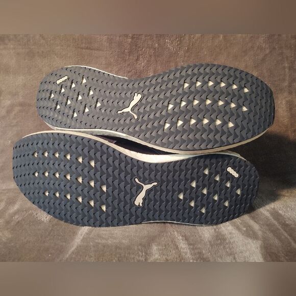 NIB Puma Mega NRGY X Peacoat-Puma White Men's sz 11.5 Navy Sneaker Slip-on Shoe - Picture 7 of 9